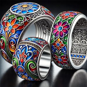 Enamel Silver Jewelry